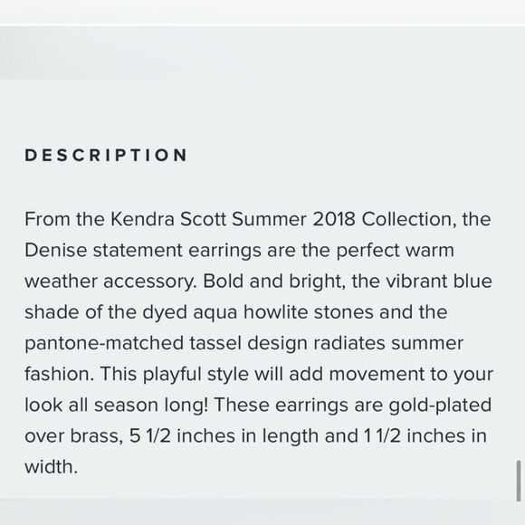 Gorgeous Kendra Scott unique 3-in-1 design, the “Denise” Statement Earrings - Picture 6 of 7